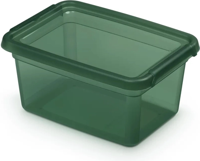Basestore PINE cutie de depozitare cu capac și cleme 1,5 l