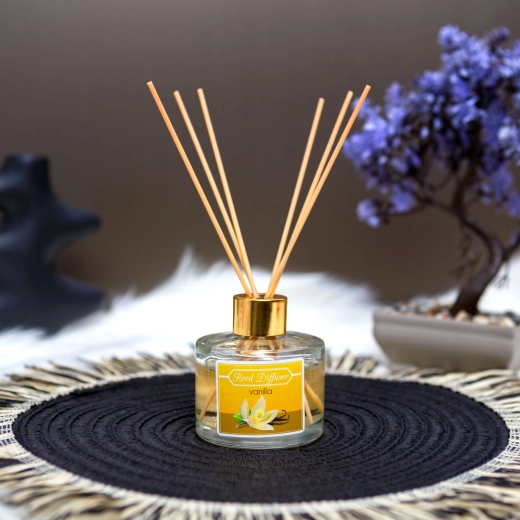 Difuzor de aromă cu bețișoare parfumate, vanilie, 100 ml