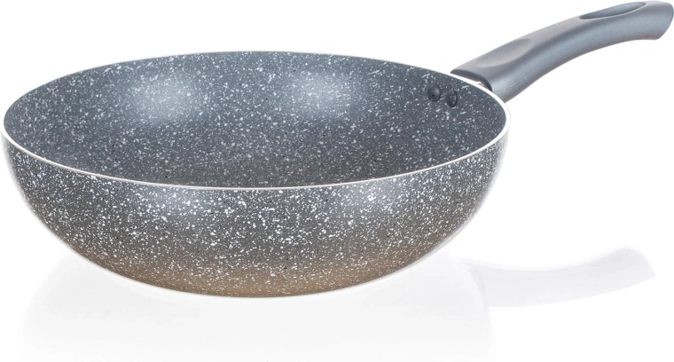 Tigaie wok 28 cm cu suprafață antiaderentă CUISINO Granite Grey