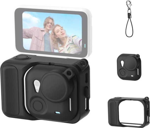Husă de protecție din silicon Puluz pentru Insta360 GO Ultra neagră