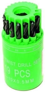 Set burghie pentru metal HSS 1–10 mm, 19 piese