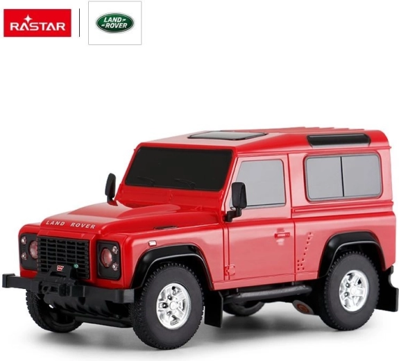 Mașină RC Rastar Land Rover Defender 1:24 roșie - 1 bucată