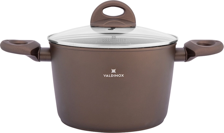 Oală Valdinox Aurum cu capac 20 cm, 3,2 l