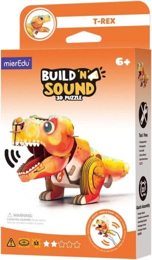 Puzzle 3D MierEdu Construiește și ascultă – Tyrannosaurus Rex