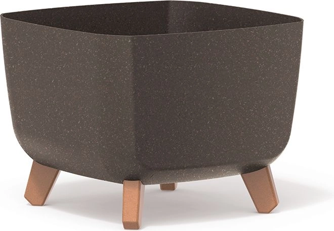Ghiveci Gracia Square Eco Wood 29 × 29 × 22 cm – culoare cafea