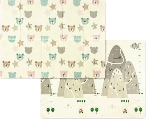 Babyono saltea de joacă pliabilă, dublă față, din spumă 150 × 200 cm