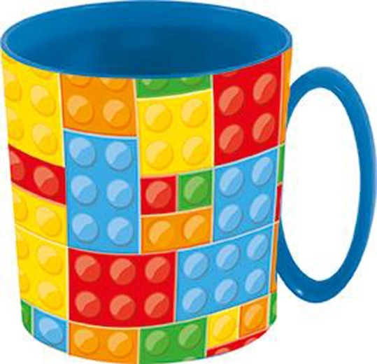 Cană din plastic cu motiv de cuburi 350 ml