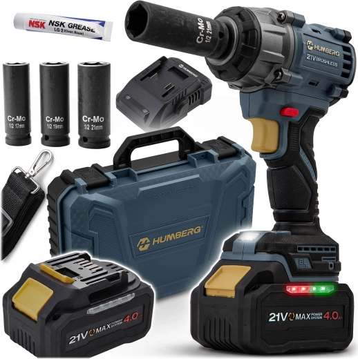 Humberg cheie cu impact pe acumulator 21 V 650 Nm HM-441 cu valiză
