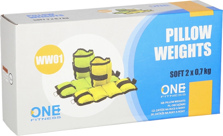 Greutăți pentru încheieturi și glezne ONE FITNESS 2 × 0,7 kg – galbene