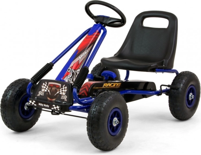 Kart cu pedale pentru copii Milly Mally Thor albastru