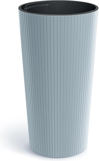 Ghiveci Lamia Slim 20 cm gri deschis cu inserție