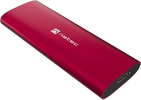 Natec Rhino M.2 NVMe Lite carcasă externă din aluminiu pentru SSD, ruby red