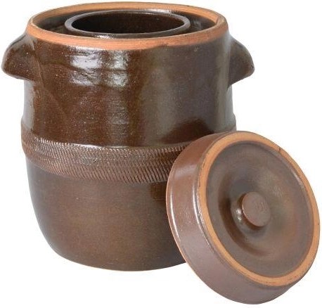 Butoi ceramic pentru varză 30 l cu capac