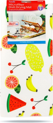 Covoraș din microfibră pentru uscarea vaselor cu model de fructe