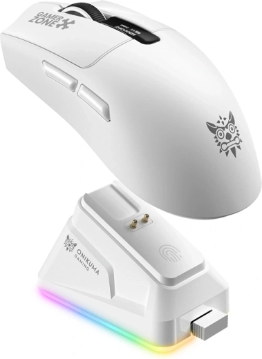 Mouse de gaming wireless ONIKUMA DM10 alb