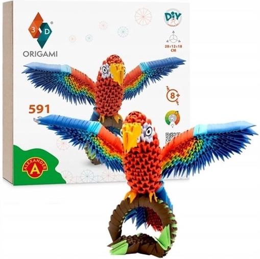 Origami 3D papagal