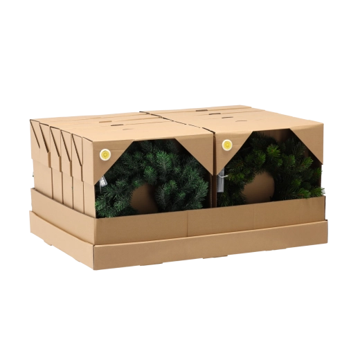 Coroniță de pin de Crăciun 35 cm cu iluminare LED