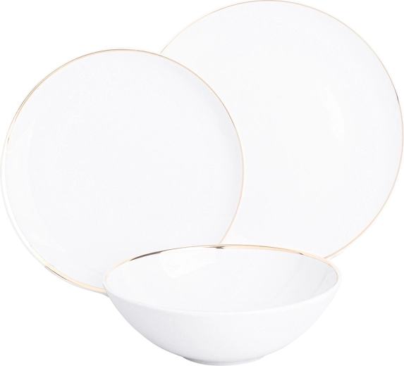 MariaPaula Moderna Gold set de masă 18 piese pentru 6 persoane