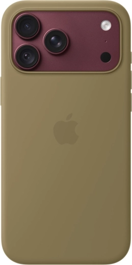Husă din silicon cu MagSafe pentru iPhone 18 Pro Max – verde măsliniu