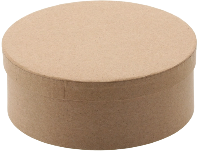 Cutie cadou rotundă maro 15 × 8 cm