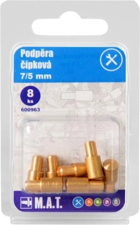 Suport tip diblu pentru polițe 7/5 mm din alamă (8 buc)