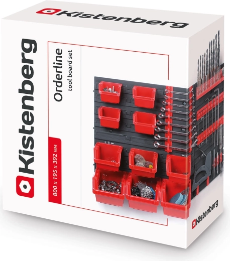 Organizator suspendat pentru unelte cu 10 cutii ORDERLINE, 800 × 195 × 400 mm