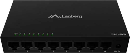 Switch desktop gigabit neadministrabil 8× RJ-45 în șasiu metalic 12 V