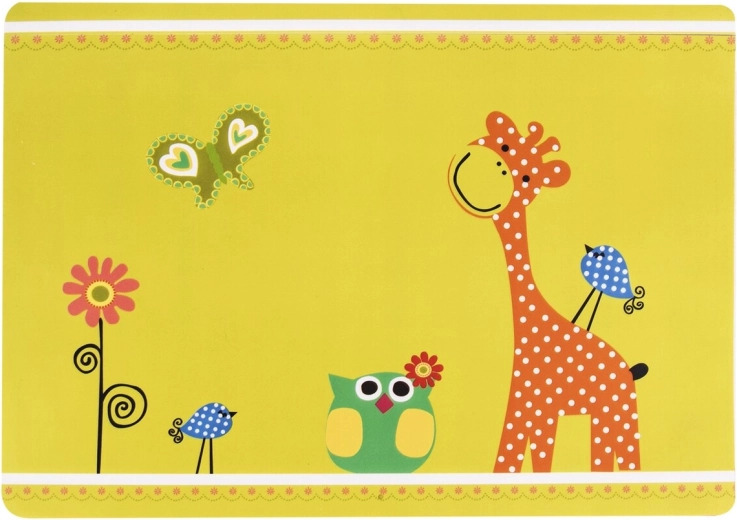 Suport de masă pentru copii din plastic (UH) – girafă 35 × 25 cm