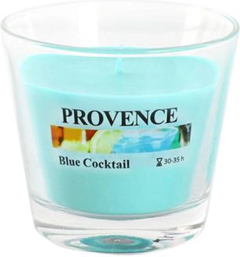 Lumânare parfumată în pahar Provence Blue Cocktail 35 de ore