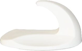 Cârlige ovale autoadezive, albe, 2 buc.