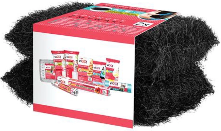 VIGO! bureți negri pentru vase 2 buc