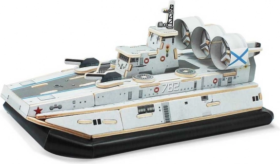 Puzzle 3D hovercraft Zubr colorat