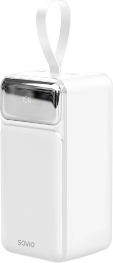Powerbank Savio 50 000 mAh albă