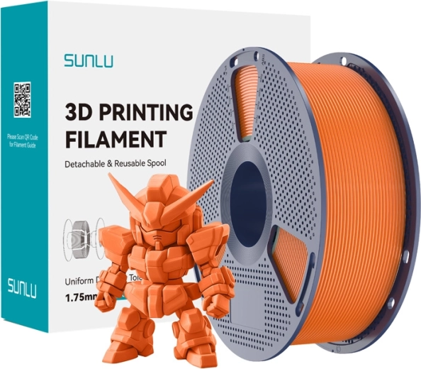 Filament Sunlu PLA+ 2.0 Pro pentru imprimare 3D 1,75 mm – portocaliu însorit