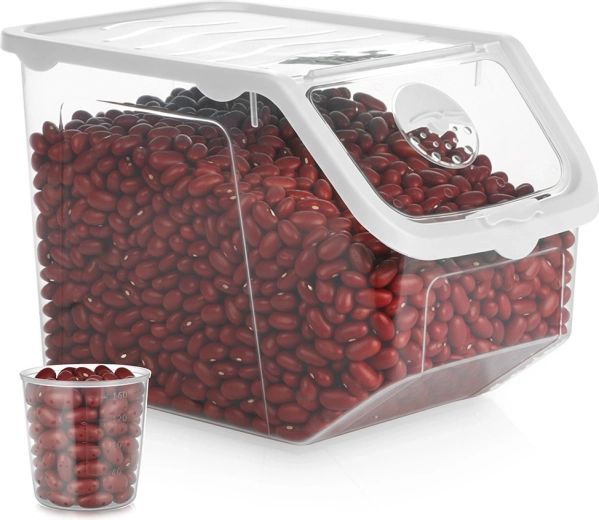 Recipient transparent cu capac pentru fructe și legume 12 l