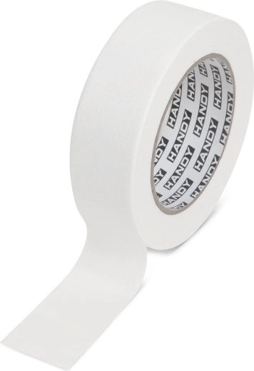 Bandă de mascare cu adeziv pe bază de solvenți, 50 m × 30 mm, albă