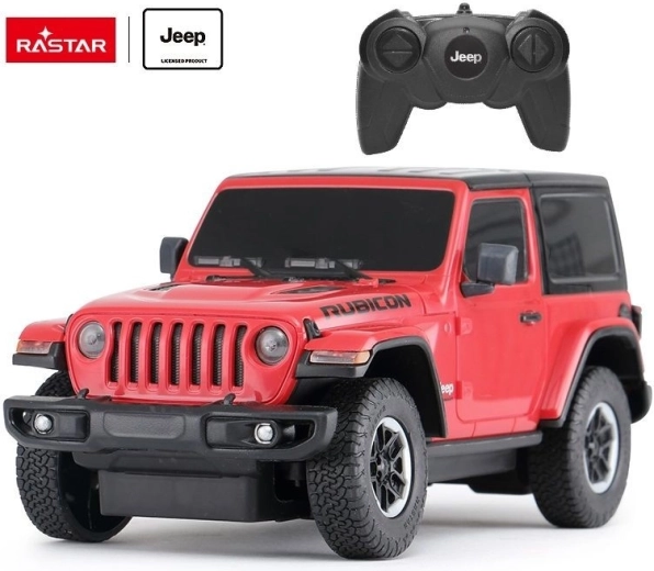 Mașină RC Rastar Jeep Wrangler JL Rubicon 1:24 roșie - 1 bucată