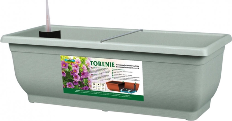 Jardinieră cu autoirigare TORENIE MODERN 60 cm verde deschis