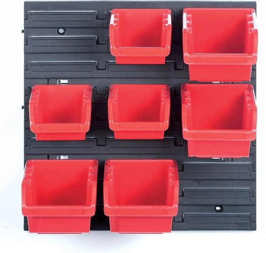 Panou suspendat cu 7 cutii pentru scule ORDERLINE 400 × 110 × 400 mm