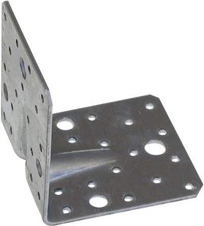 Colțar din oțel cu nervură de rigidizare 90 × 130 × 130 mm pentru ancorare grea