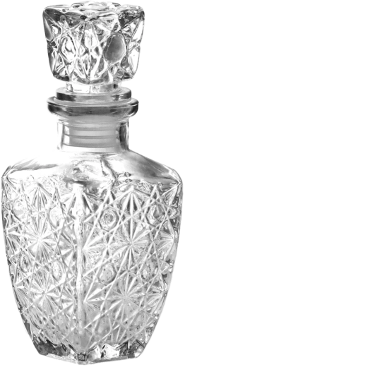 Carafă de sticlă 250 ml cu dop