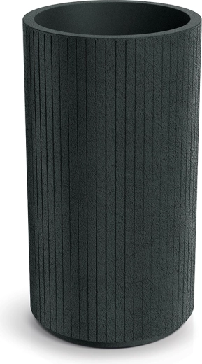 Ghiveci înalt rotund Coro Round High 40 cm – gri închis