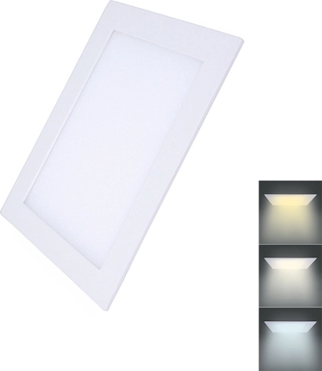 Panou LED mini Solight CCT pătrat încastrat 12 W 900 lm