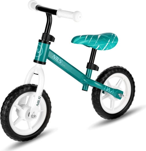 Bicicletă fără pedale pentru copii NILS Fun 10″ verde