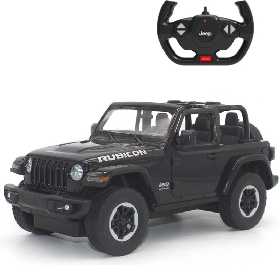 Mașină RC Rastar Jeep Wrangler JL cu telecomandă 1:14 neagră