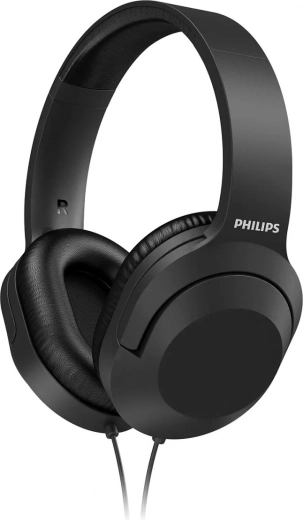 Căști Philips cu fir on‑ear, negre