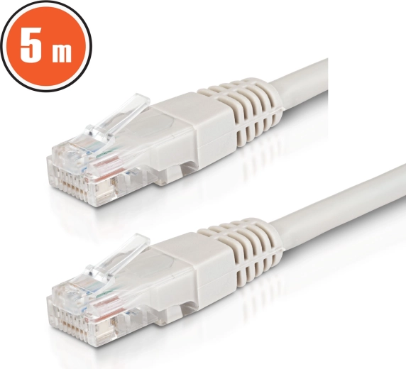 Cablu patch de rețea UTP CAT6 CCA 5 m gri