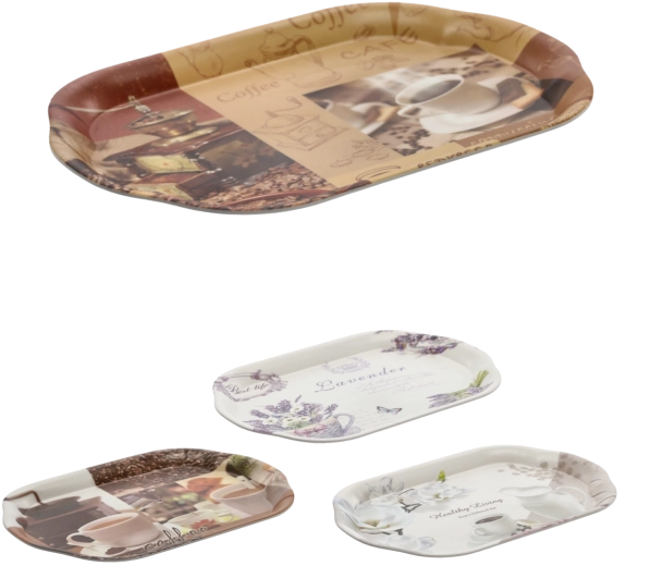 Tavă ovală din plastic pentru servire 35,5 × 24,5 cm