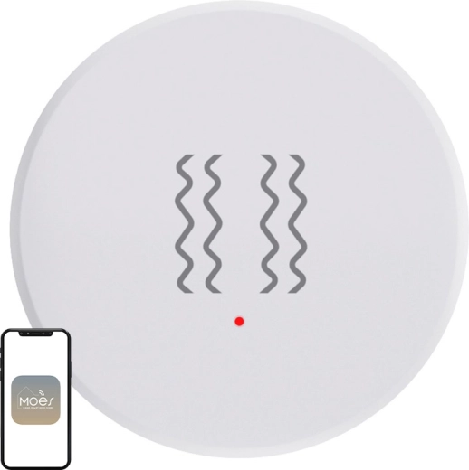 Senzor de vibrații Moes ZigBee ZSS-S02-VBR-C
