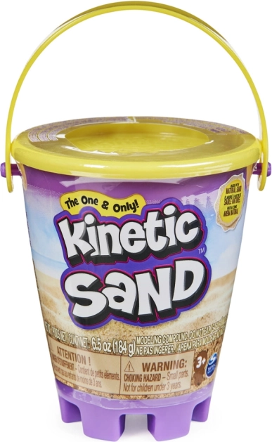 Kinetic Sand – set mic cu găletușă, nisip de plajă 0,18 kg